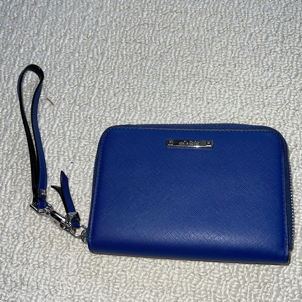 Stella & Dot blue clutch with wristlet strap